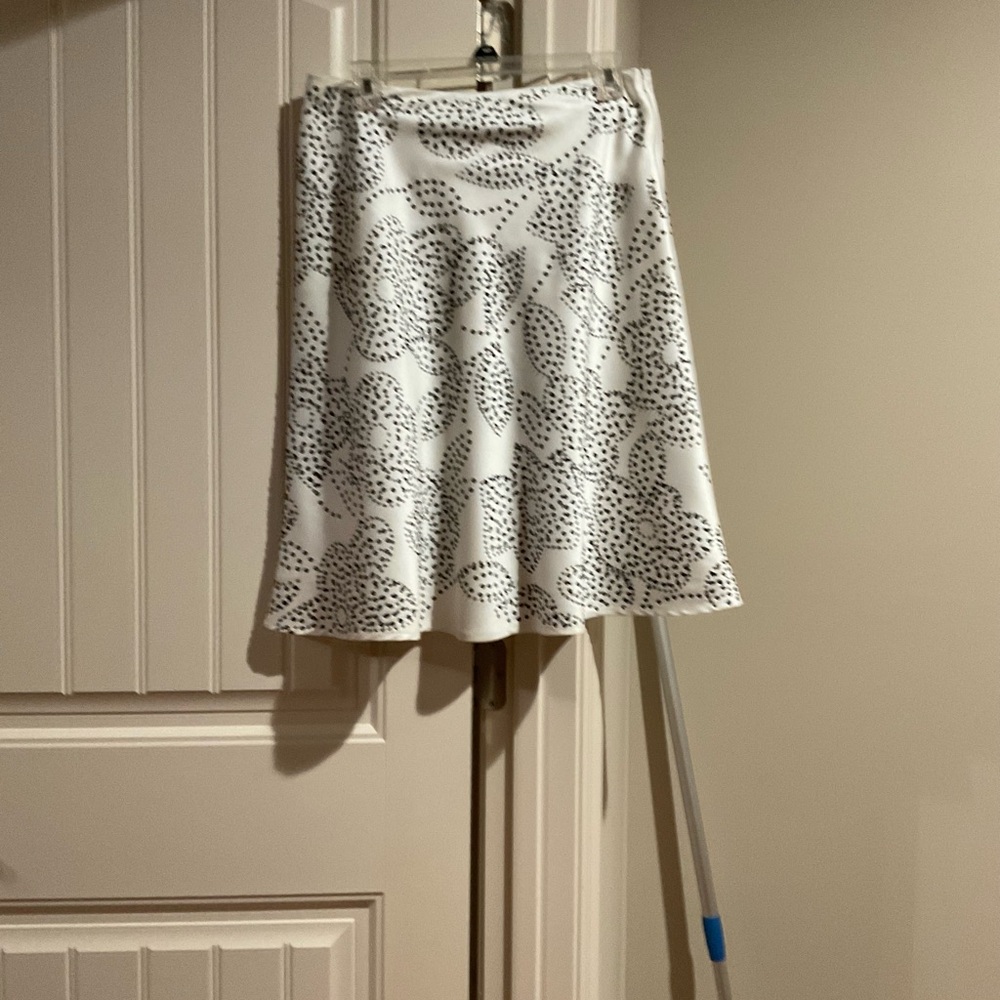 White & Black floral skirt